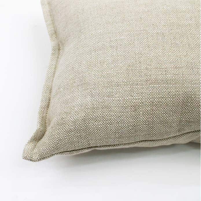 Jiti Indoor Lux Classic Natural Textured Linen Accent Rectangle Lumbar Pillow 12 x 20