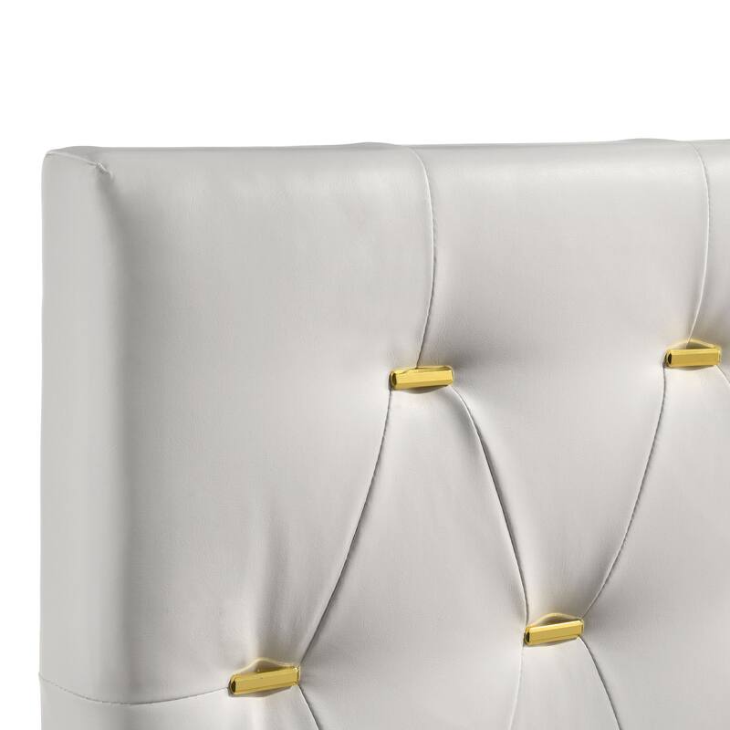 James White Upholstered Queen Panel Bed