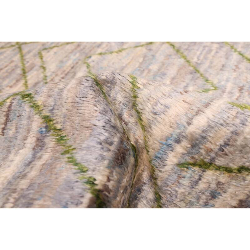 ECARPETGALLERY Hand-knotted Pak Finest Marrakesh Light Blue Wool Rug - 9'3 x 11'9