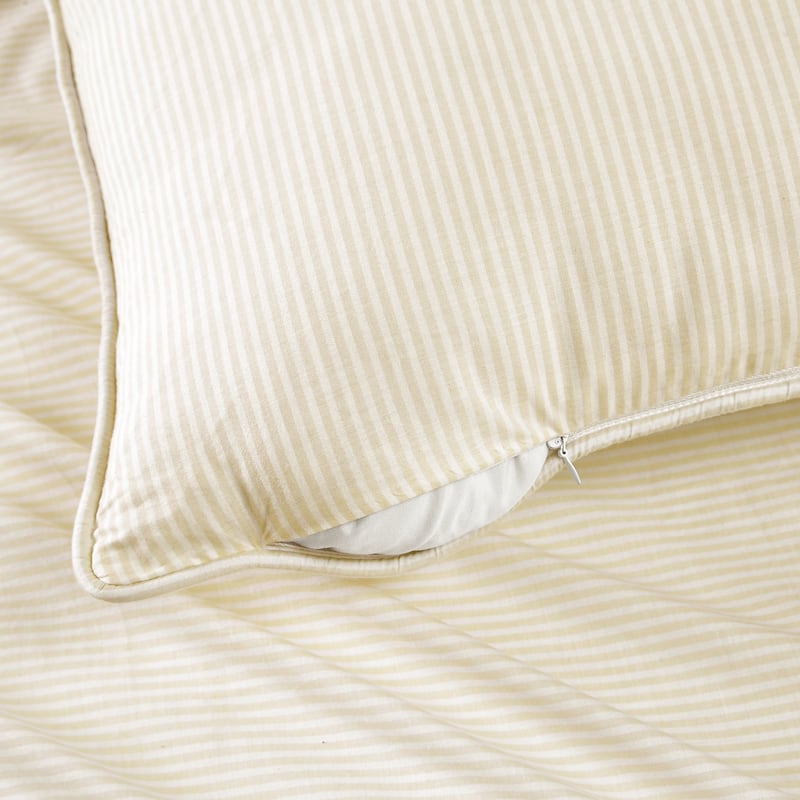 Brooklyn Loom Pinstripe 20x20 Decorative Pillow with Removable Cover