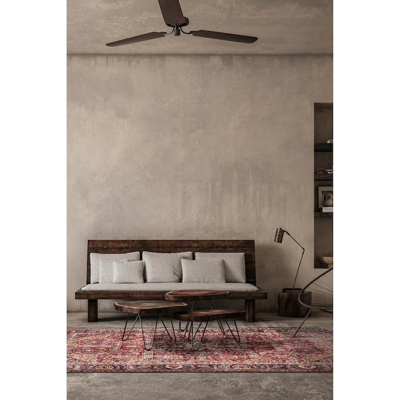 ECARPETGALLERY Hand-knotted Antalya Vintage Red Wool Rug - 6'7 x 9'9