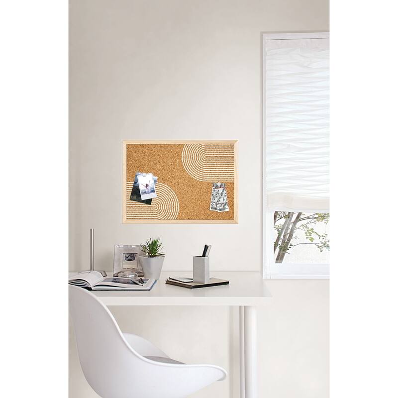 WallPops Modern Arches White Printed Corkboard