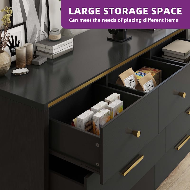 Moasis 7 Drawer Double Dresser Storage Dresser
