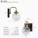 preview thumbnail 5 of 7, Modern Black Gold 1-Light Ribbed Globe Glass Wall Sconce Classic Vintage Design for Bathroom Vanity Lights