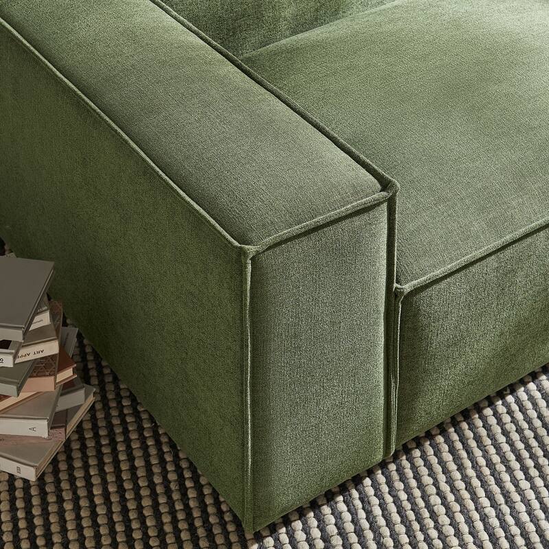 Restore Performance Fabric Upholstered Left-Facing Modular Lounge Chair