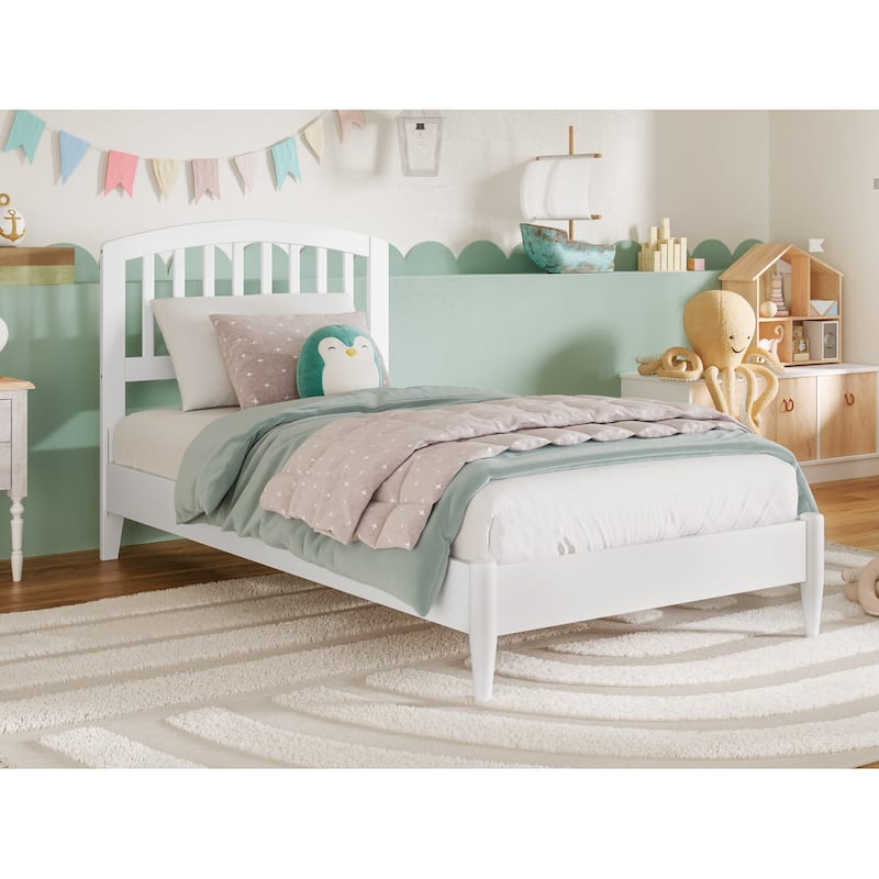 Quincy Solid Wood Low Profile Platform Bed - White - Twin
