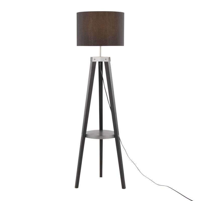 Carson Carrington Compass Tripod Floor Lamp with Shelf