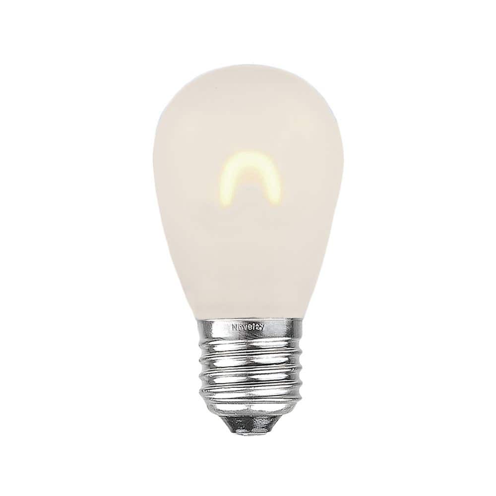 25 Pack LED S14 Outdoor Patio Edison Replacement Bulbs, Frosted Warm White, E26 Base