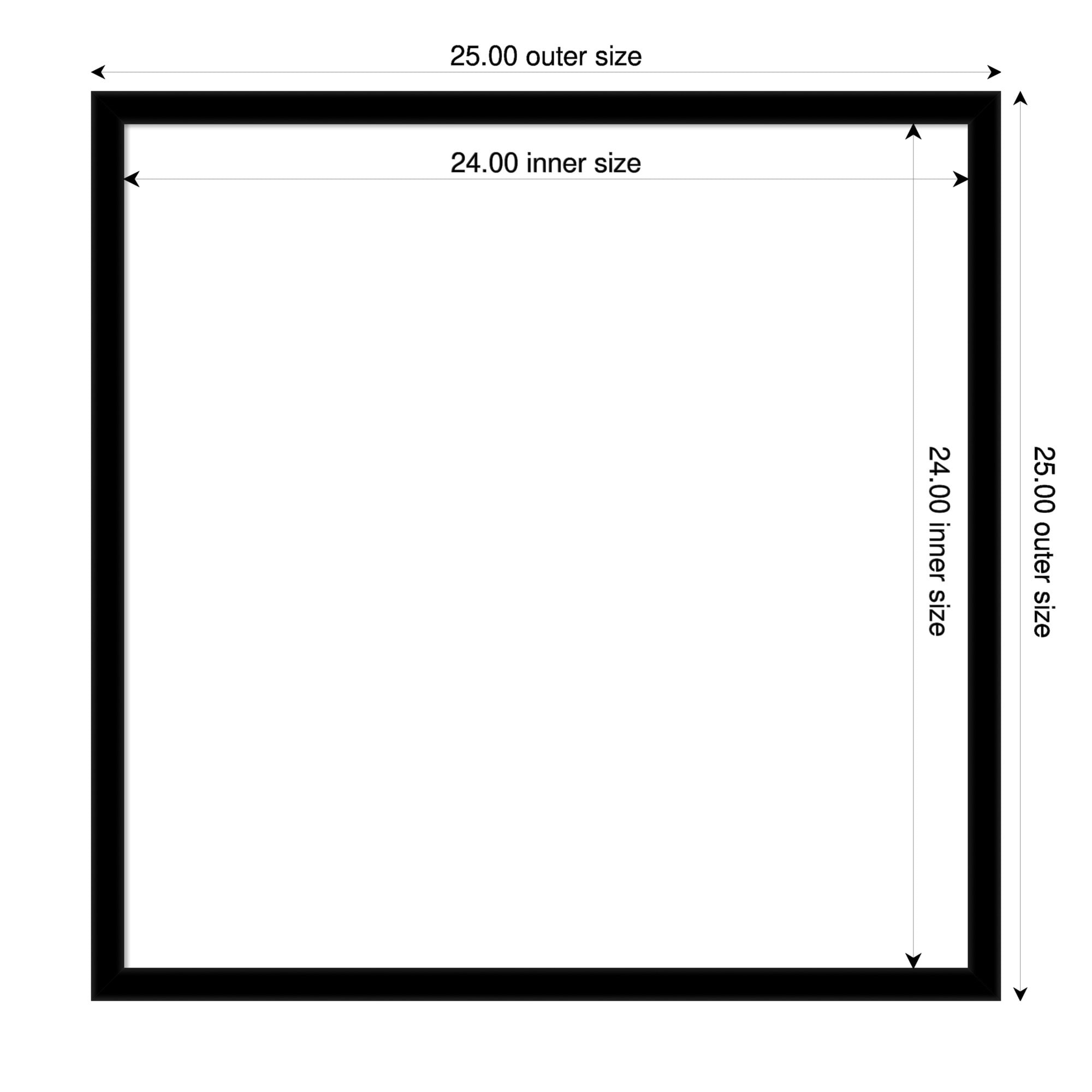 Amanti Art Jet Black Framed Dry Erase Magnetic Board