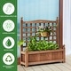 preview thumbnail 5 of 10, Costway Solid Wood Planter Box with Trellis Weather-Resistant Outdoor - 25'' (L) X 11'' (W) X 30'' (H)