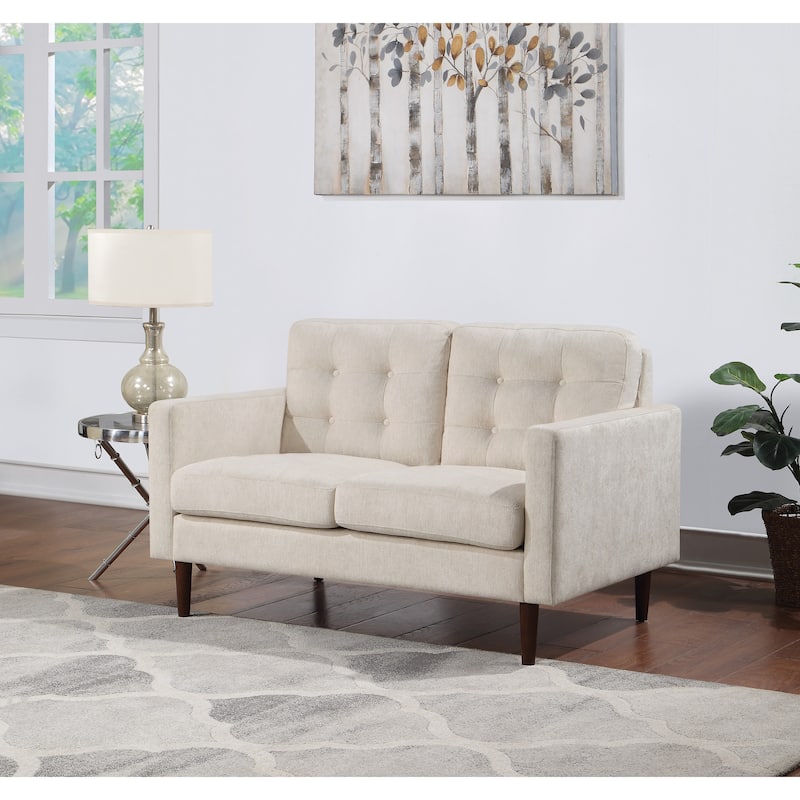 Grayburn Mid-Century Loveseat - Cream