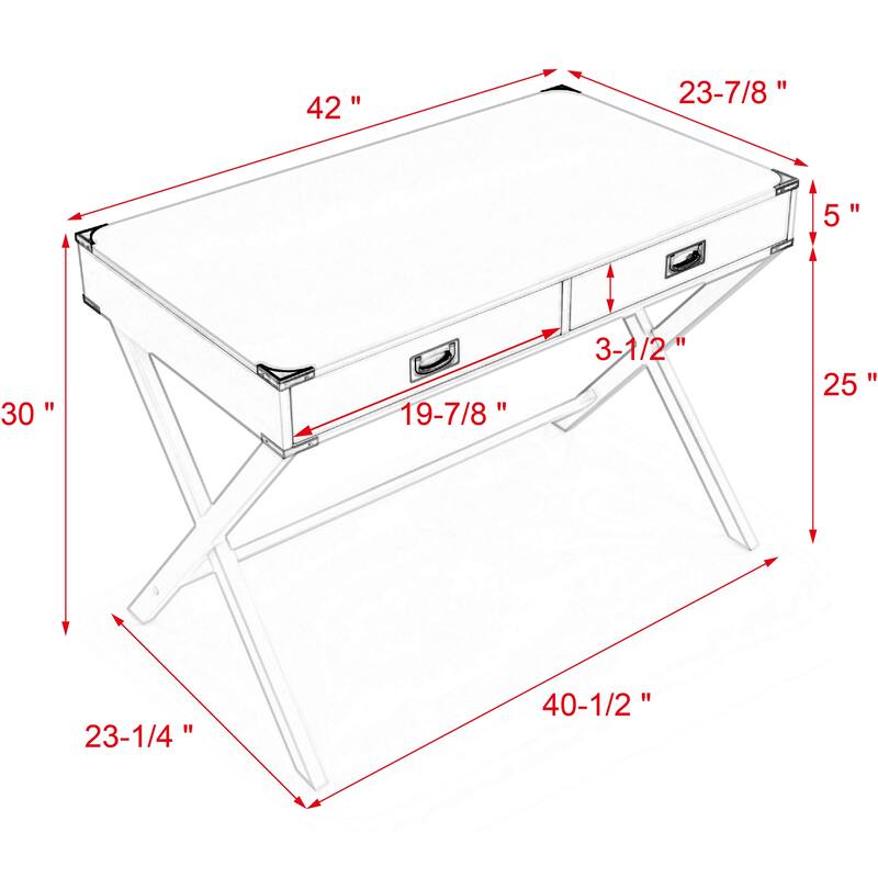 Computer Desk with Storage, Solid Wood Desk with Drawers, Modern Study Table for Home Office,Small Writing, White