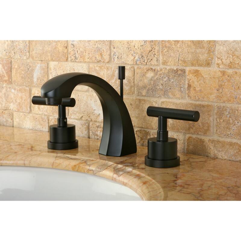 Kingston Brass Manhattan 8-inch Widespread Solid Brass Bathroom Faucet - Oil Rubbed Bronze