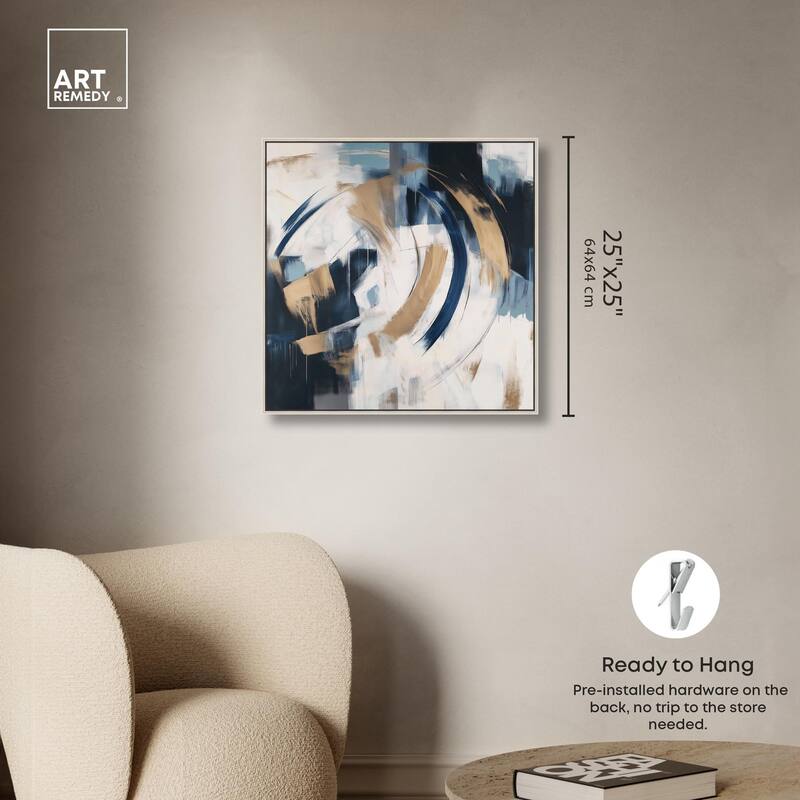 Golden Vortex I Canvas by Art Remedy