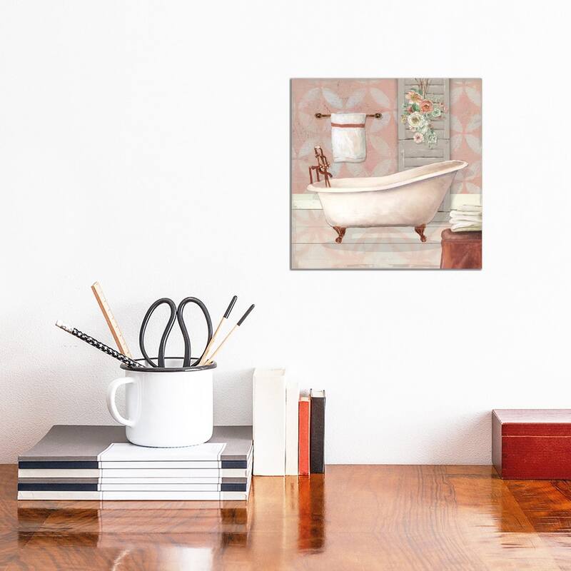 iCanvas "Blushing Bath I" by Carol Robinson Canvas Print - 12x12x1.5