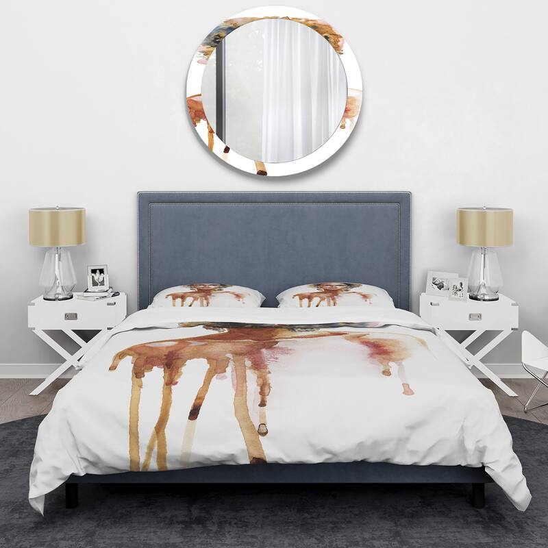 Designart 'Portrait of African American Woman XIII' Modern Duvet Cover Set