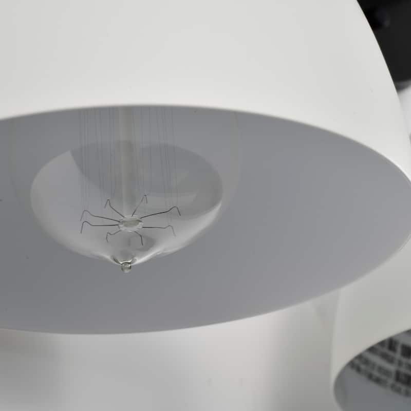 Sloan 3 Light Vanity; Matte Black Finish with White Shade