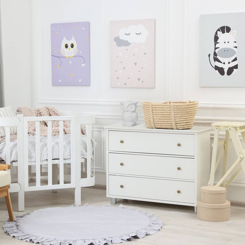 9.84 in. White Finish Table Lamp, Sturdy Owl Shaped Table Lamp for Living Rooms and Bedrooms