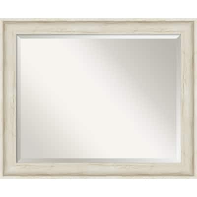 Beveled Bathroom Wall Mirror - Regal Birch Cream Frame - Regal Birch Cream