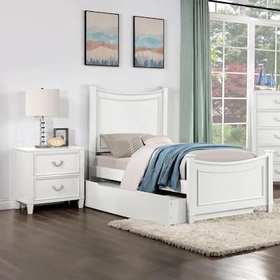 Furniture of America Wynter Modern 3-Piece White Wood Kid's Platform Bedroom Set