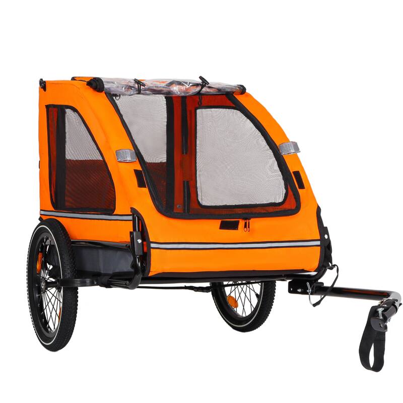 Pet Bike Trailer Dog Cart for Bicycle,Suitable for Small and Medium Pets, Easy Folding Cart Frame, Non-Slip Floor