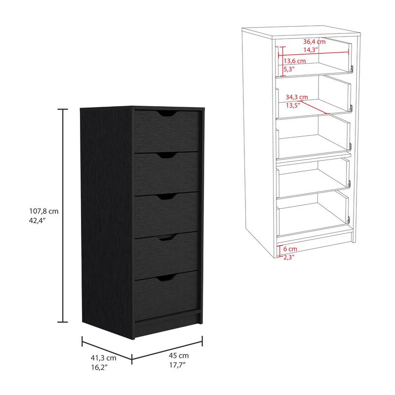 2 Piece Bedroom Set for Bedroom,Apartment, Nightstand + Dresser, Black