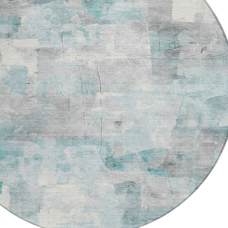 HomeRoots Abstract Transitional Rectangle Outdoor Rug