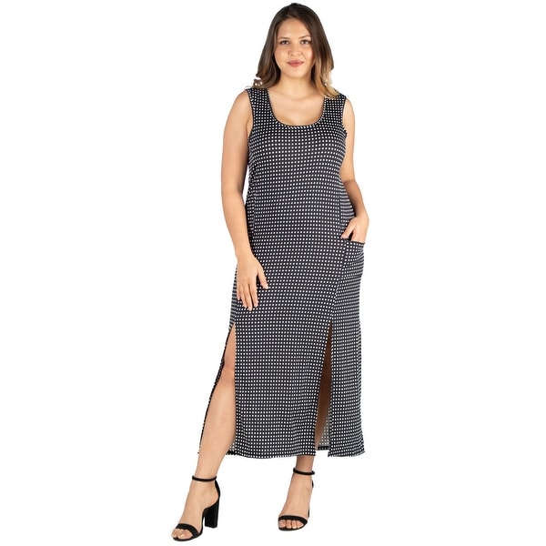 plus maxi dress with pockets