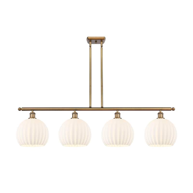 Innovations Lighting 516-4I-13-49-White Venetian-Indoor Pendant White - Brushed Brass / White Venetian