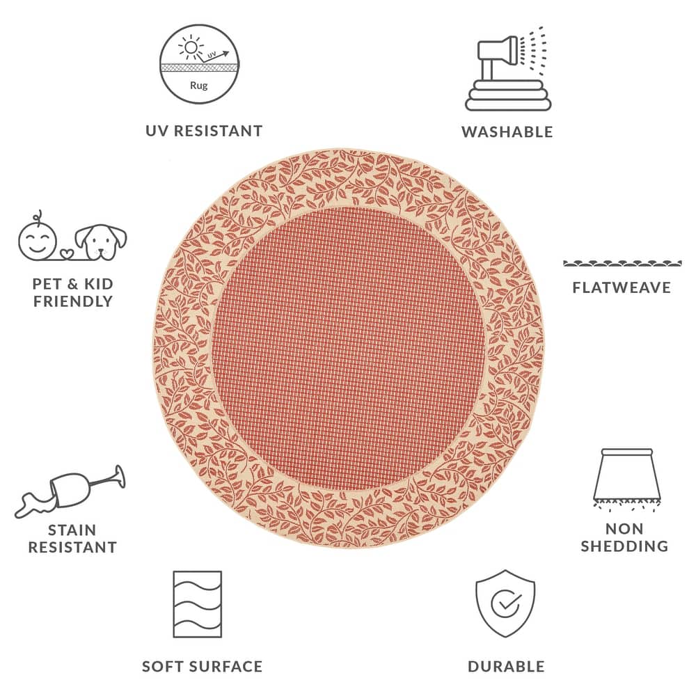 SAFAVIEH Courtyard Adorata Indoor /Outdoor Waterproof Backyard Patio Rug