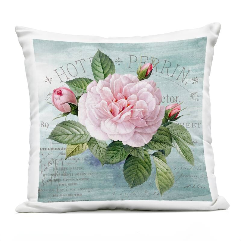 Stupell Bright & Rustic Tropical Bloom Printed Outdoor Throw Pillow Design by Susan Arnot - Accent - Polyester - Green - Single