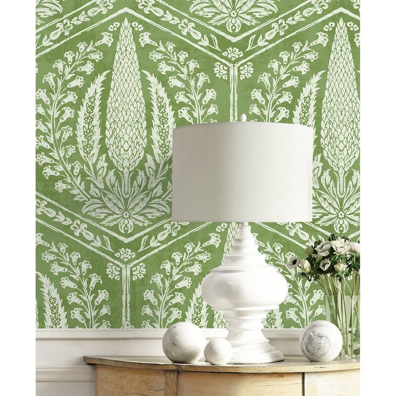 Seabrook Designs Cyrus Harvest Unpasted Wallpaper