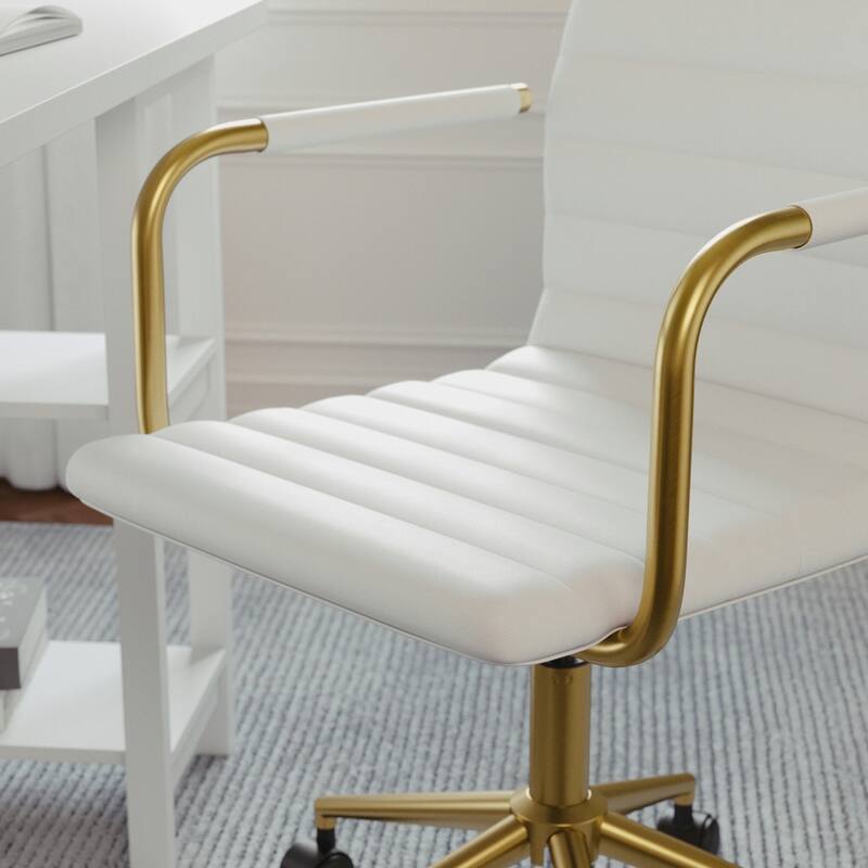 Martha Stewart Upholstered Swivel Office Chair