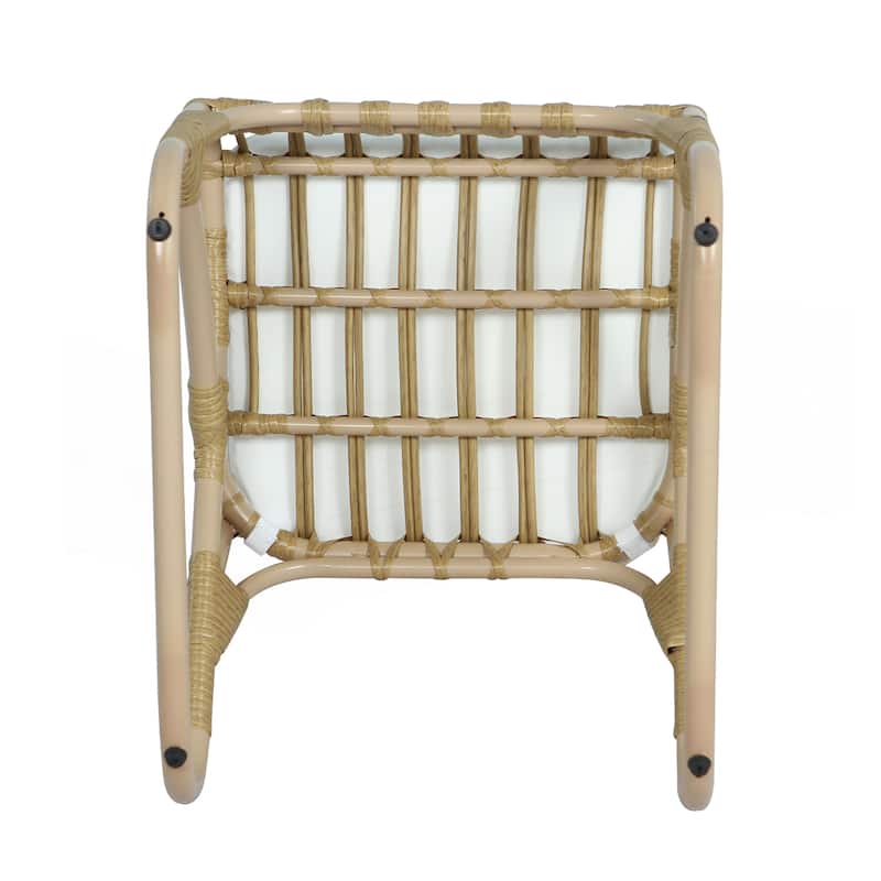 Outdoor PE Wicker Dining Chairs Set of 2