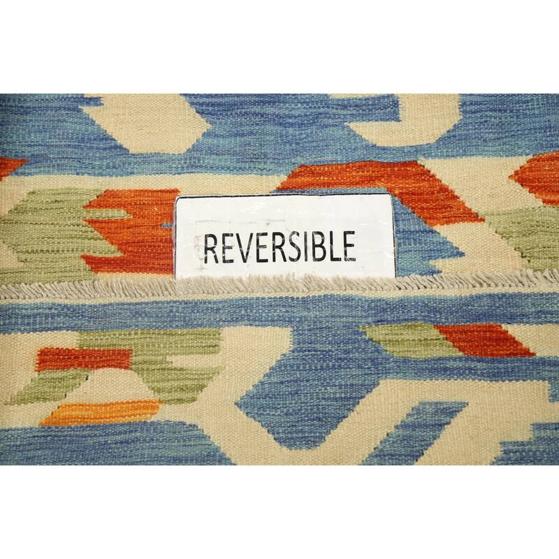 Hand Woven Oriental 100% Wool Carpet Southwestern Modern Multi-Colored Kilim Area Rug - 5' 1'' X 3' 5''