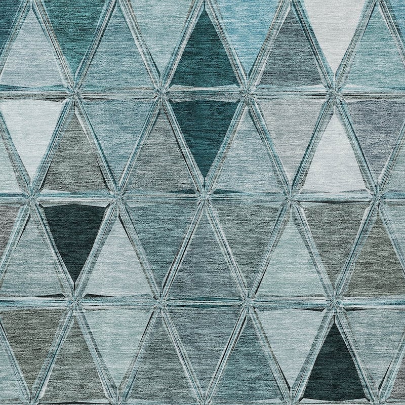 HomeRoots Geometric Transitional Rectangle Outdoor Rug