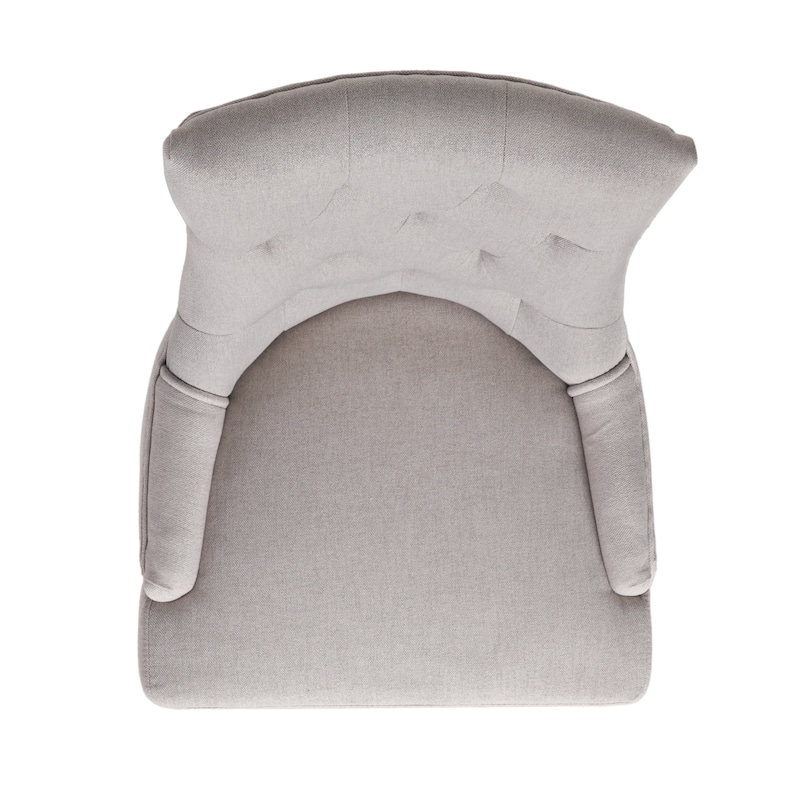 Tufted Dining Chairs Set of 2, Upholstered Fabric Dining Room Chairs Kitchen Chairs with Wood Legs and Padded Seat