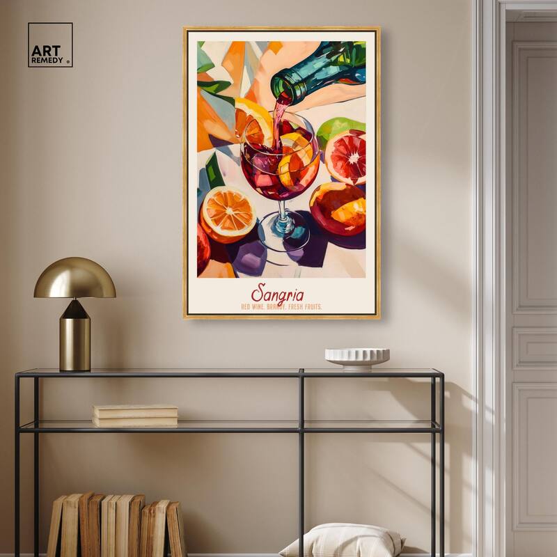Sangria Recipe Poster Canvas by Art Remedy