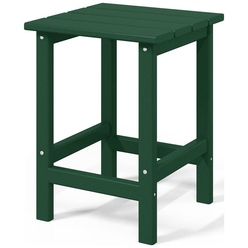 Aderson Outdoor Poly Adirondack Chair with Side Table and Ottoman