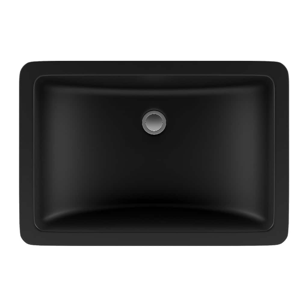 Lexicon Platinum V214 Quartz Composite Rectangle Vanity Sink - Galaxy Black
