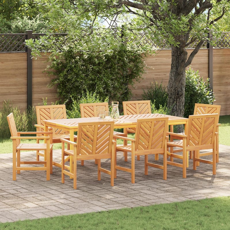 vidaXL Garden Dining Set 6/8 pcs Brown Medium/Standard Solid wood - 23.2 x 24.6 x 35.0 - Wood Standard