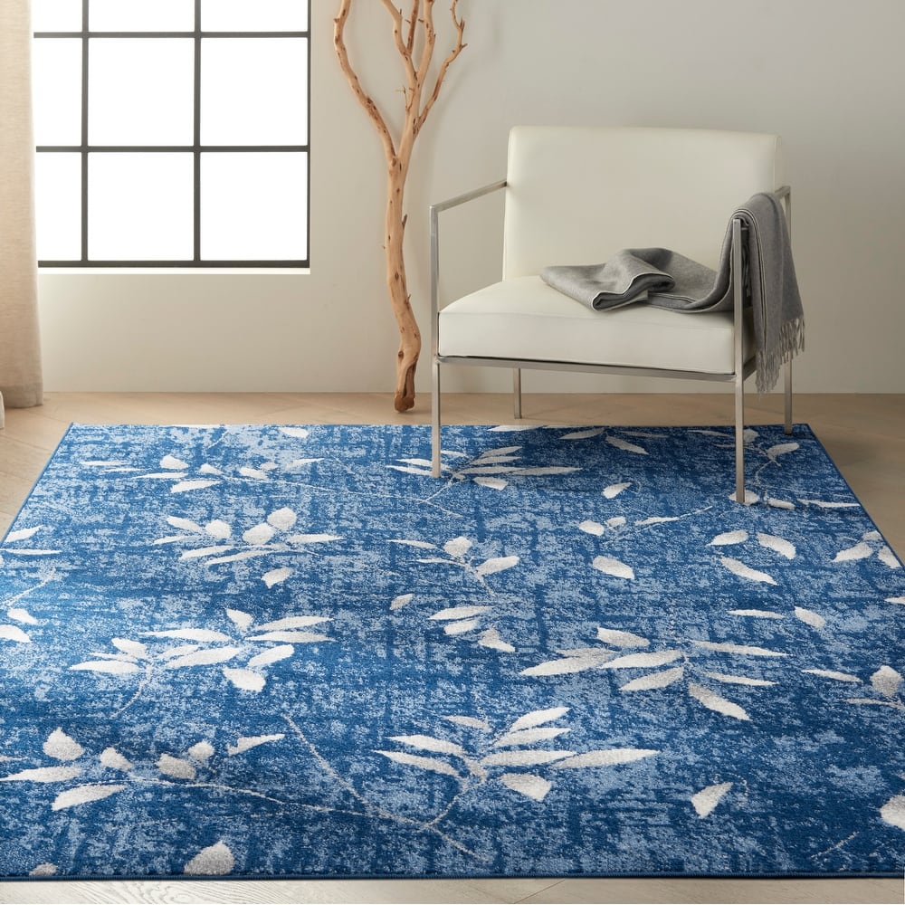 Calvin Klein River Flow Contemporary Botanical Area Rug