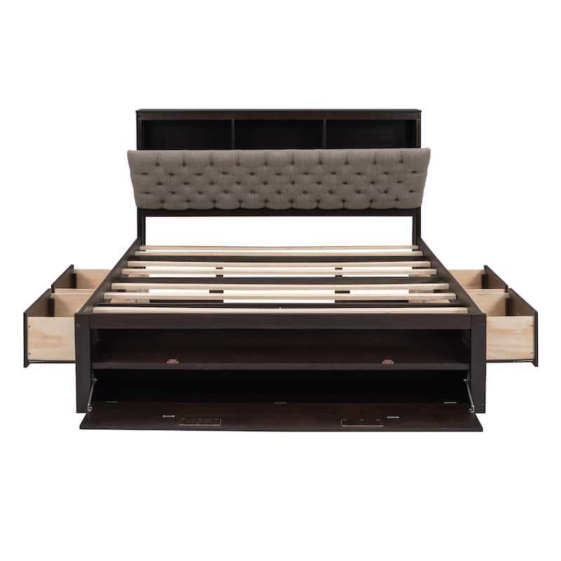 Wood Queen Size Platform Bed