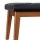 preview thumbnail 31 of 57, Button-Tufted Bench for End of Bed, Entryway Bench Beige/ Black/ Brown Solid Wood, Leather, Fabric 44-inch