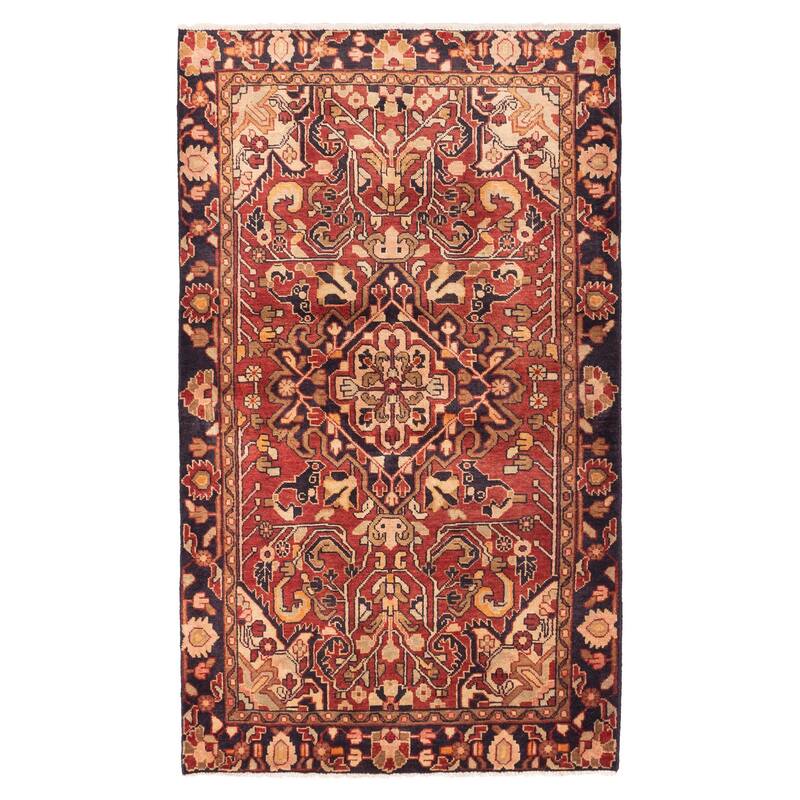 ECARPETGALLERY Hand-knotted Andelz Red Wool Rug - 3'11 x 6'9