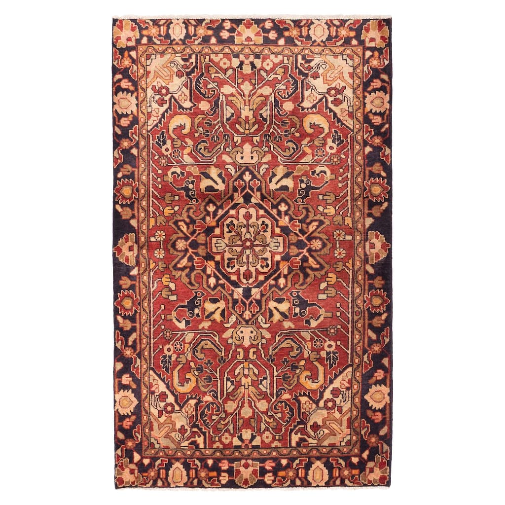 ECARPETGALLERY Hand-knotted Andelz Red Wool Rug - 3'11 x 6'9
