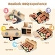 preview thumbnail 7 of 8, Costway Wooden Barbecue Grill Playset with Play Food Grilling Tools & - See Details
