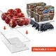 preview thumbnail 2 of 6, Plastic Storage Bins Stackable Clear Pantry Organizer Box Containers