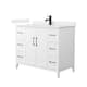 Option White, Black Trim, Carrara Cultured Marble Top