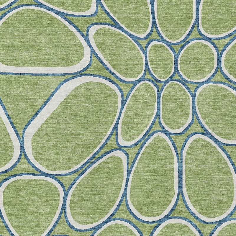 HomeRoots Abstract Transitional Rectangle Outdoor Rug